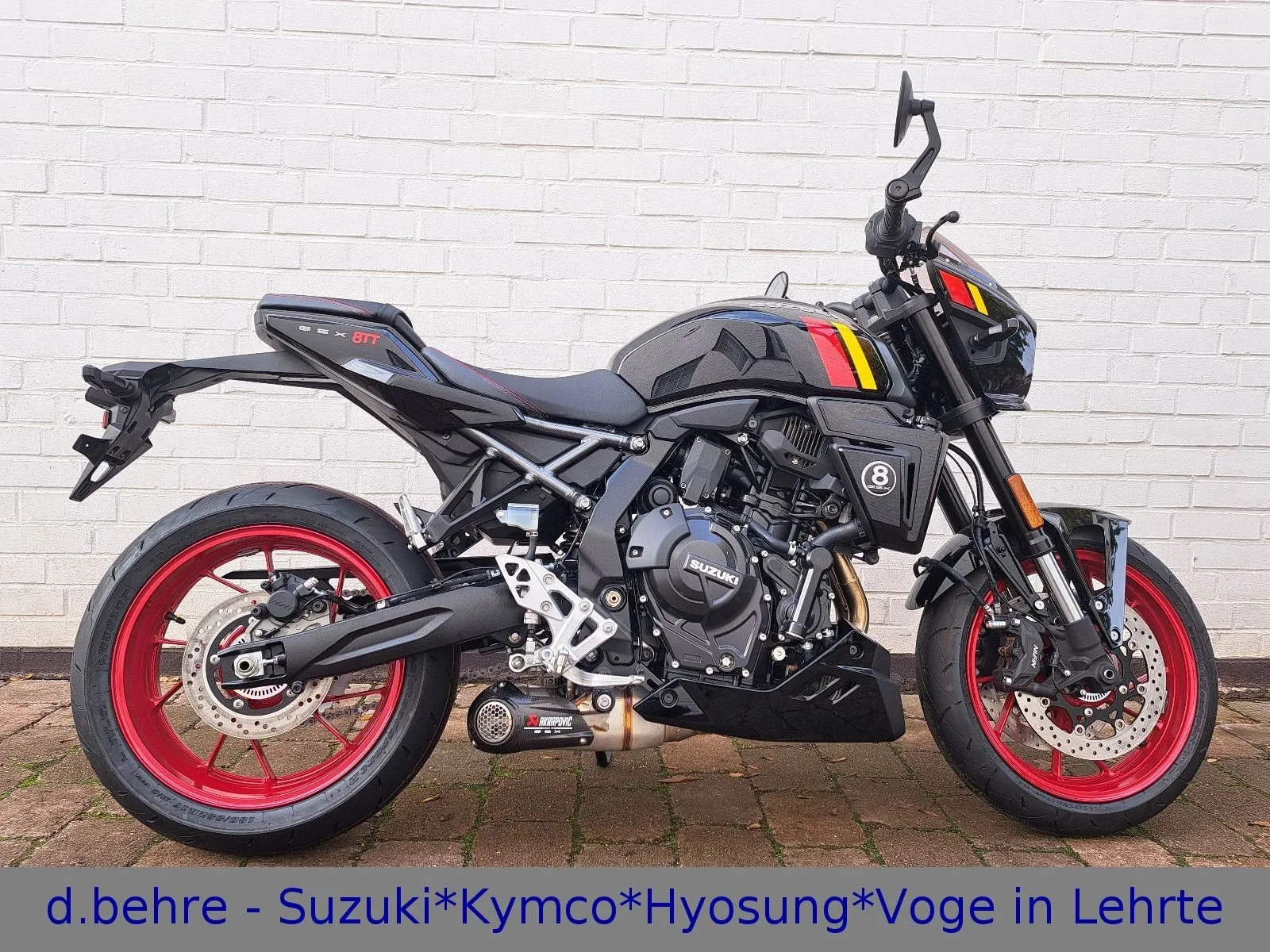 Suzuki GSX-8TT Akrapovic inkl. + 400,- € Tankgutschein