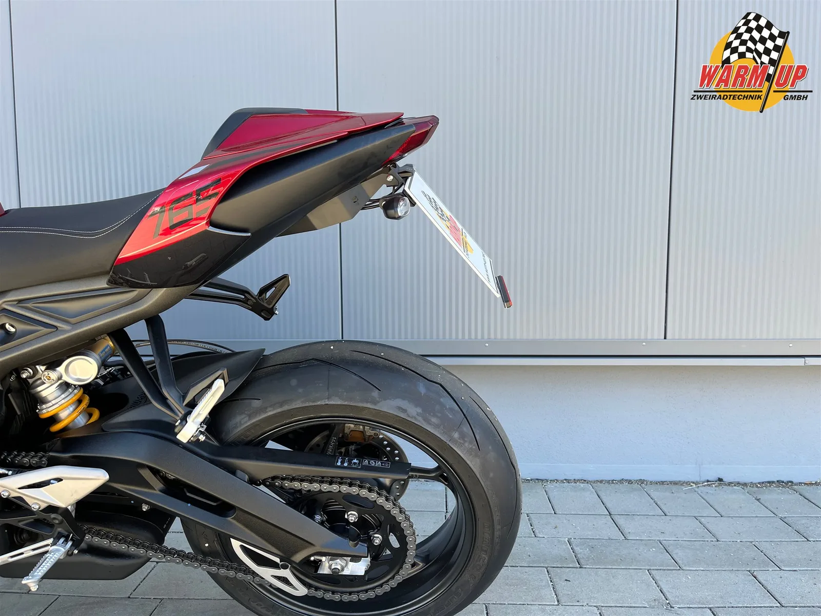 Triumph Street Triple 765 RS inkl. kurzer Kennzeichenhalter + Bremsenbelüftung