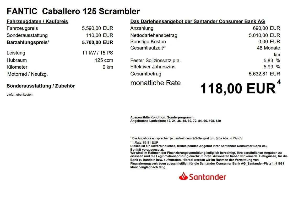 Fantic Caballero Scrambler 125 2026 In rot wunderschön!