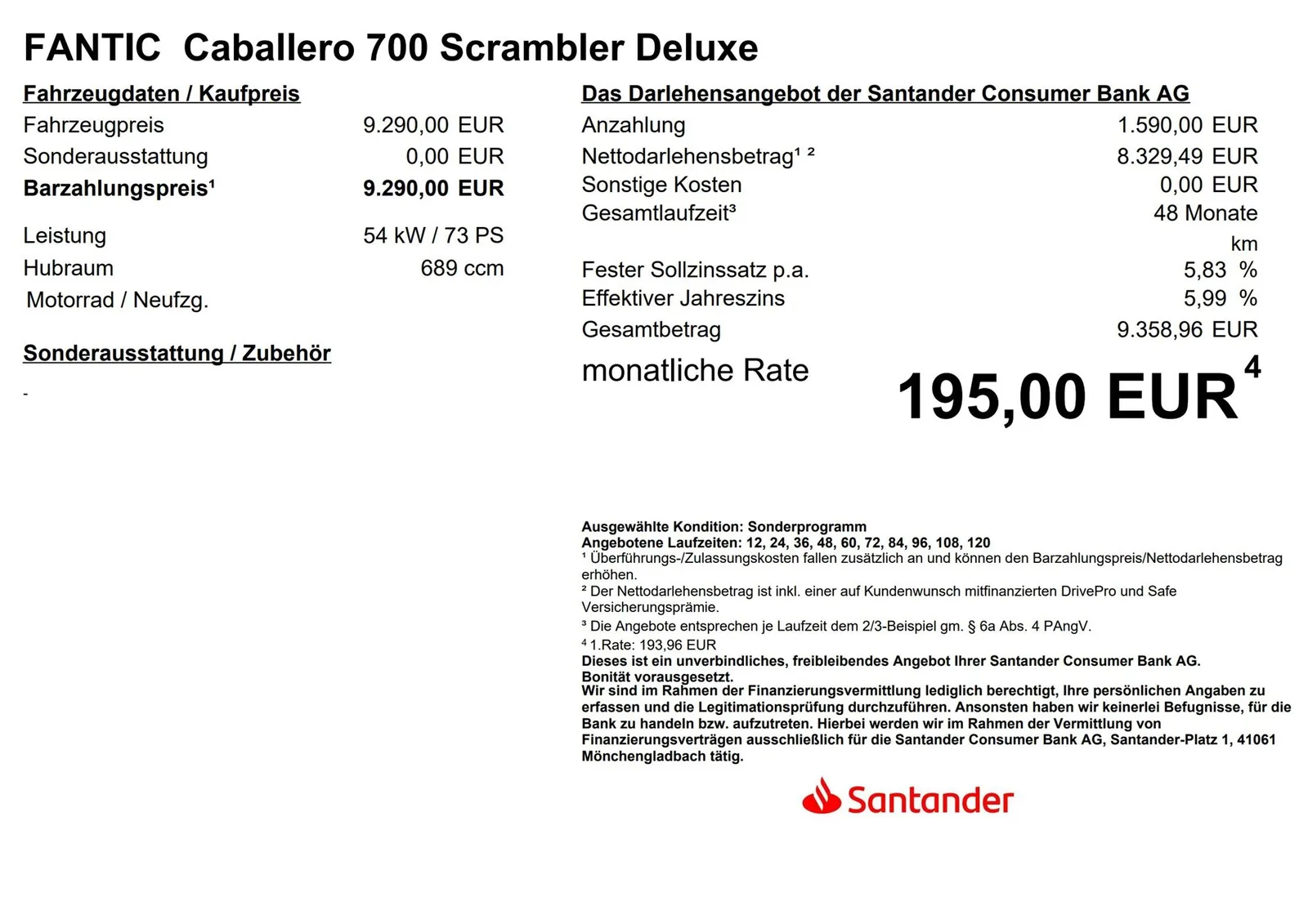 Fantic Caballero 700 Scrambler Deluxe -Lieferzeit 3 Wochen!