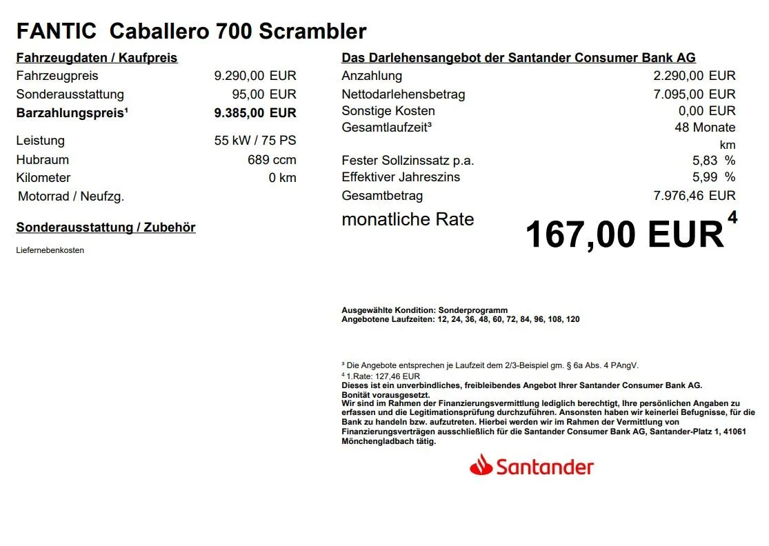 Fantic Caballero 700 Schicker Scrambler Euro 5+ "Made in Italia" ab November !