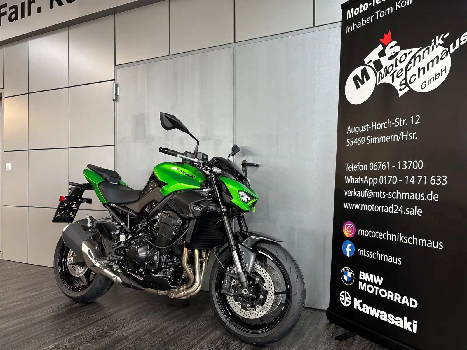 Kawasaki Z900 Grün und schwarz sofort verfügbar