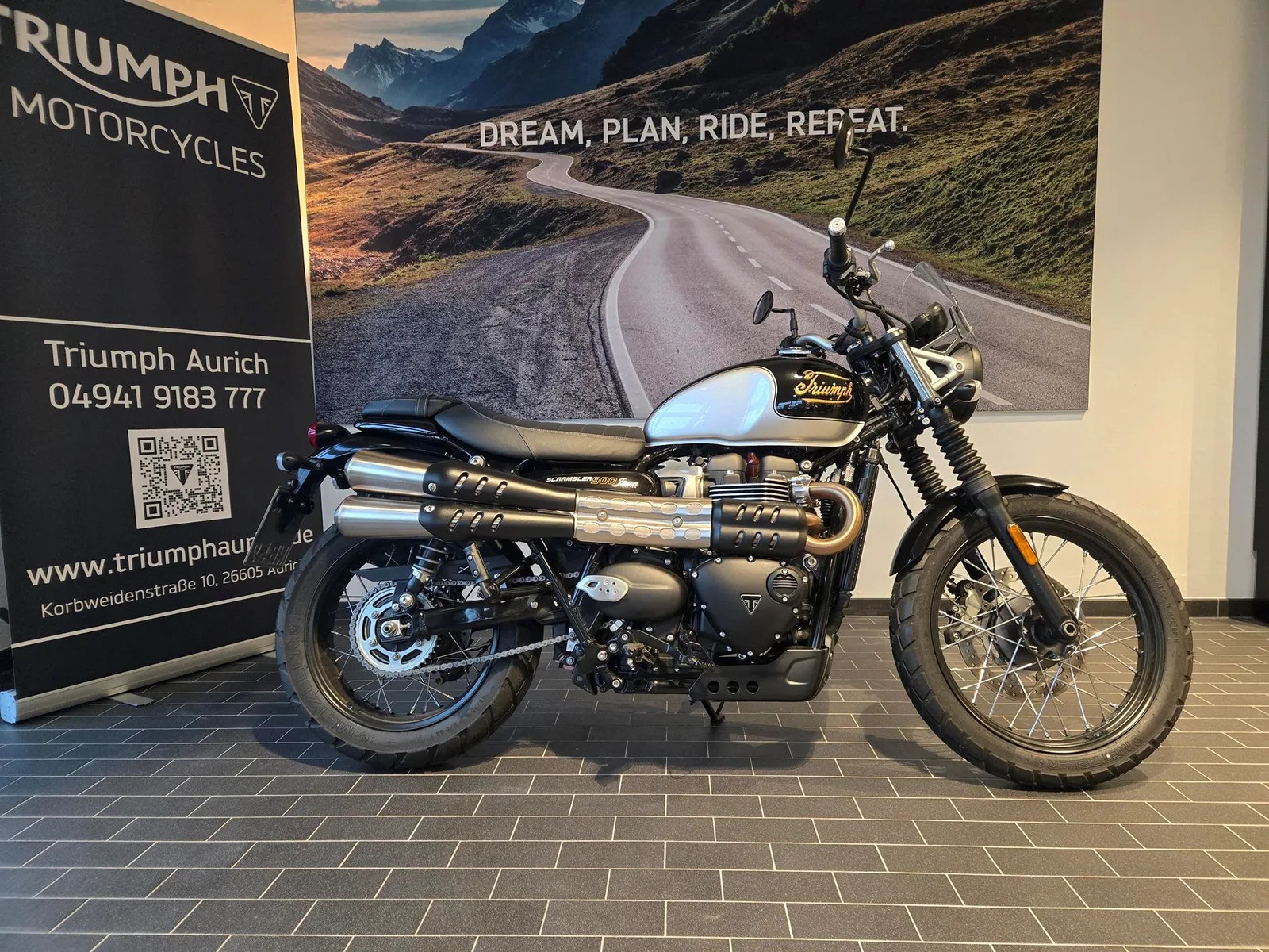 Triumph Scrambler 900 Icon Edition mit Zubehör