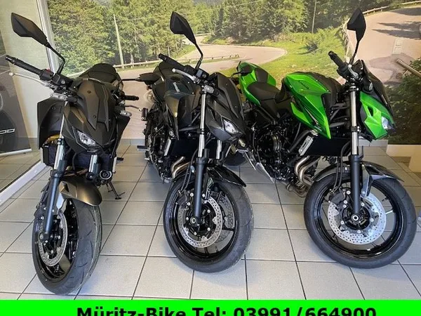 Kawasaki Z650 S in allen Farben vor Ort