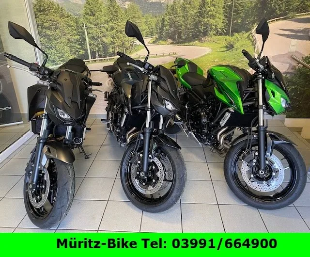 Kawasaki Z650 S in allen Farben vor Ort