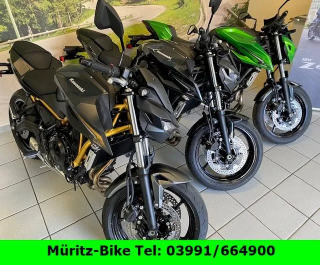 Kawasaki Z650 S in allen Farben vor Ort