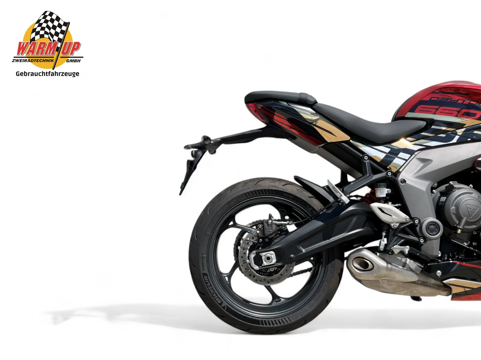 Triumph Daytona 660 Mit sportlichem Komplett-Dekorsatz
