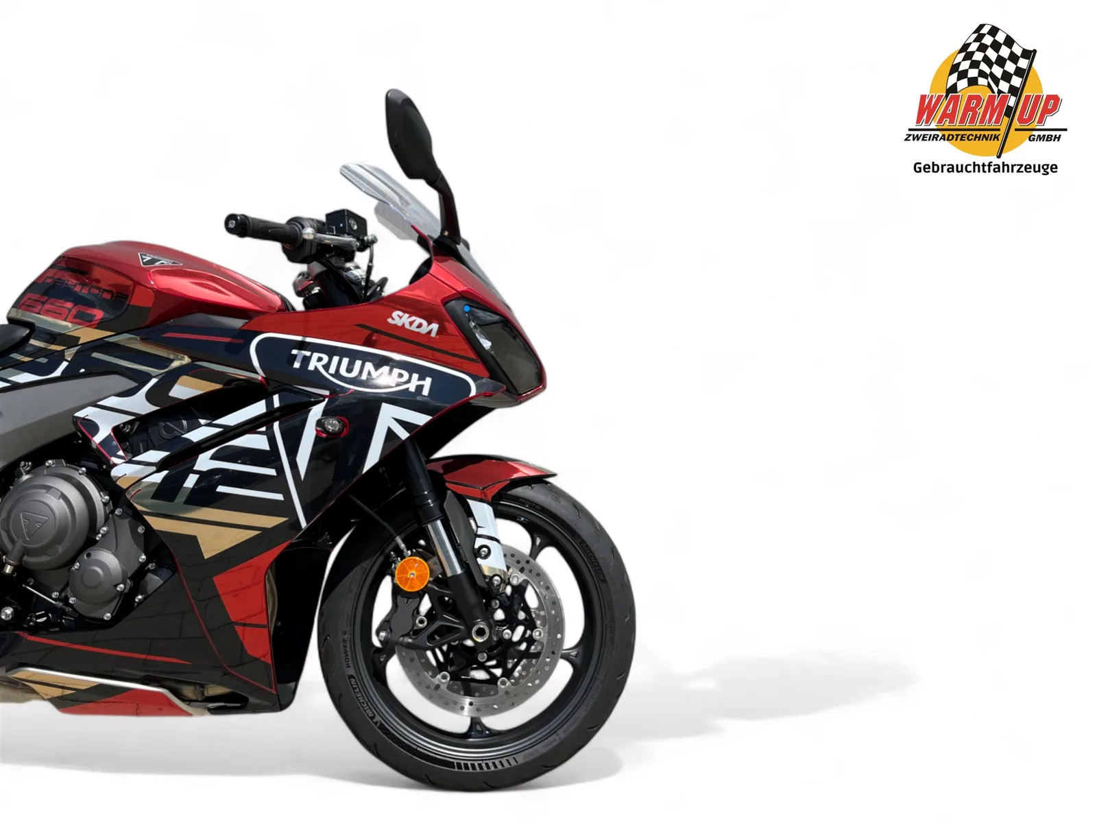 Triumph Daytona 660 Mit sportlichem Komplett-Dekorsatz