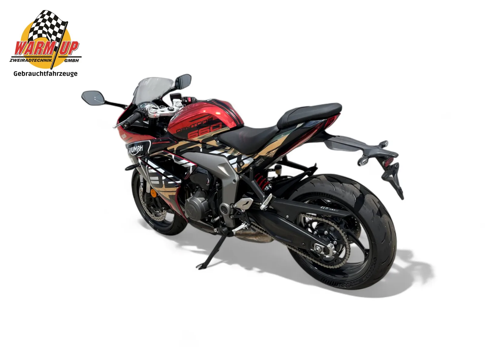 Triumph Daytona 660 Mit sportlichem Komplett-Dekorsatz