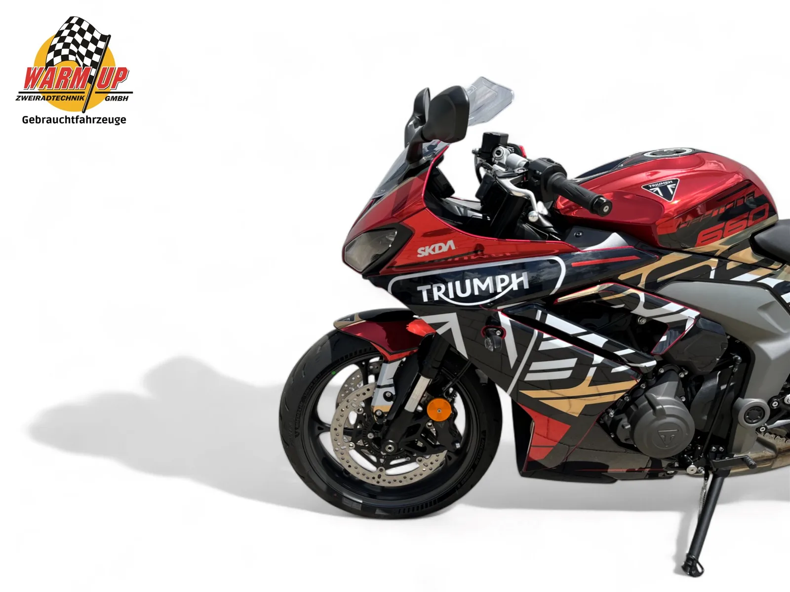 Triumph Daytona 660 Mit sportlichem Komplett-Dekorsatz