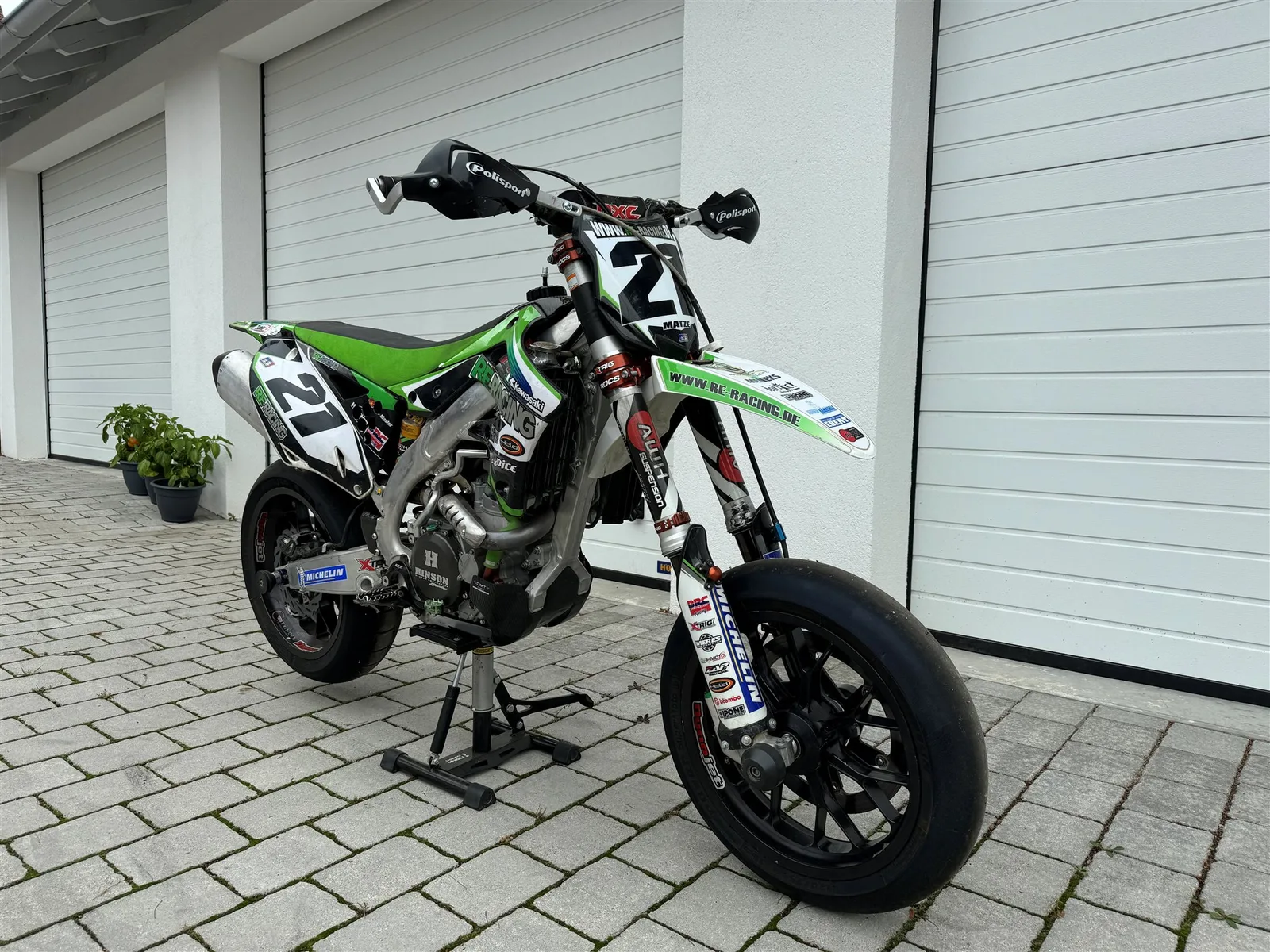 Kawasaki KX450F SUPERMOTO | Öhlins, Schwinge, XTRIG, u.v.m.