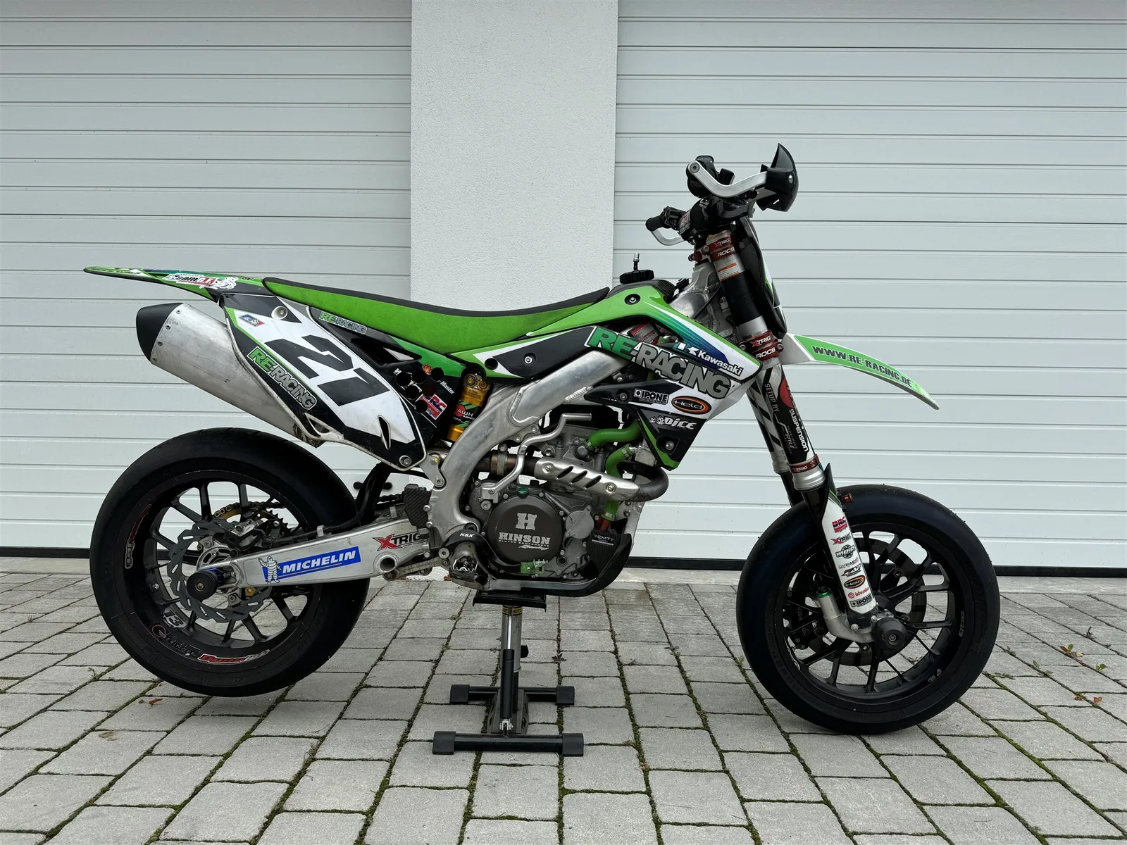 Kawasaki KX450F SUPERMOTO | Öhlins, Schwinge, XTRIG, u.v.m.