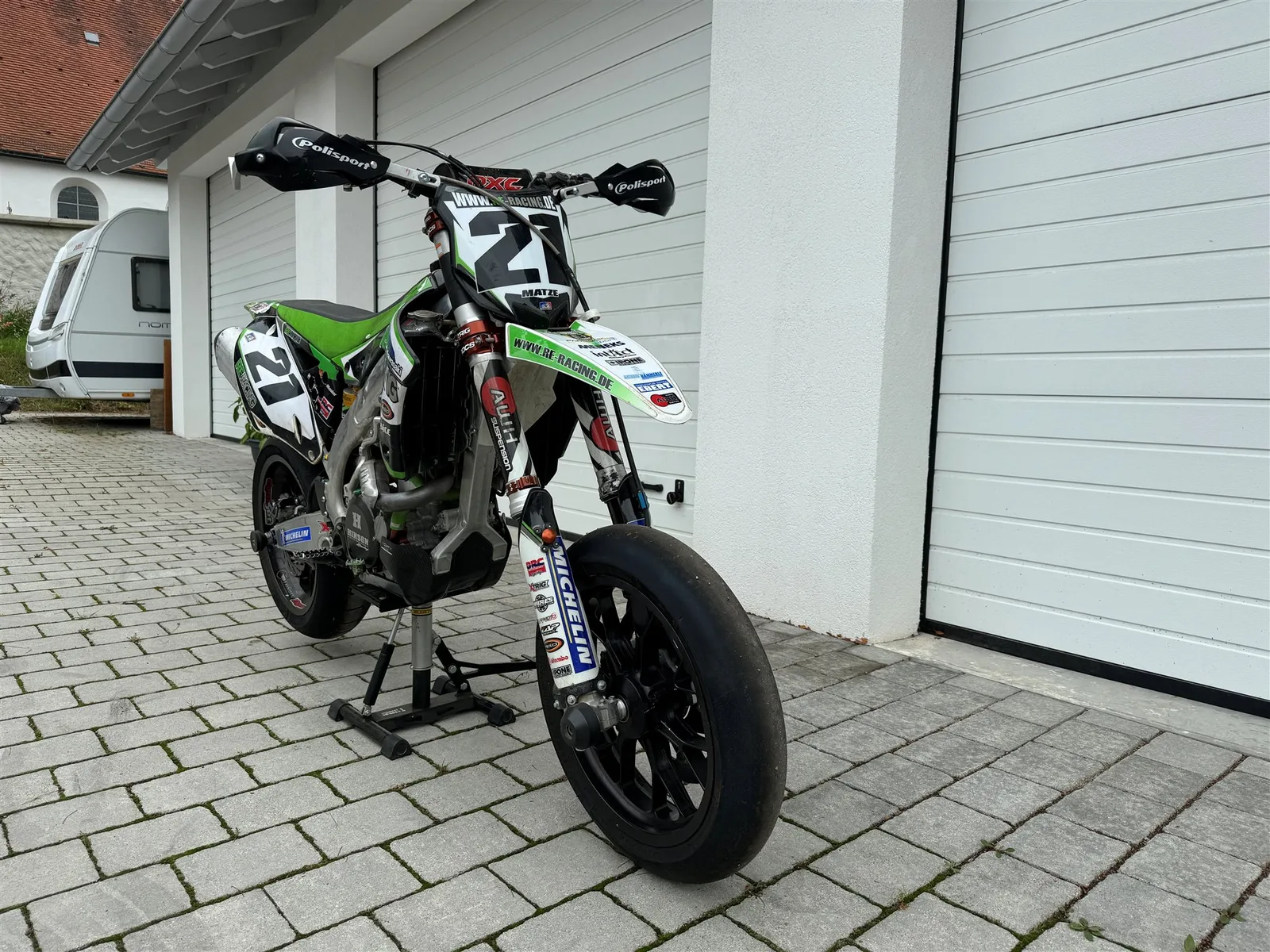 Kawasaki KX450F SUPERMOTO | Öhlins, Schwinge, XTRIG, u.v.m.